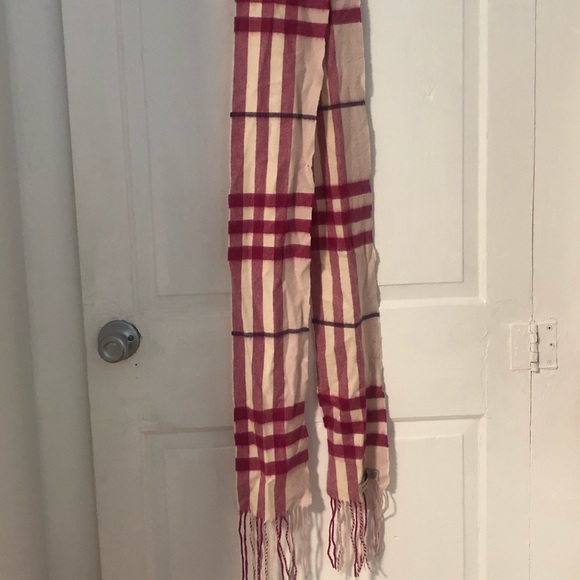 burberry pink plaid scarf